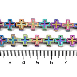 Fili di perline di ematite sintetica non magnetica elettrolitica&nbsp;G-K375-D03-02