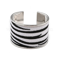 Bracelets manchette ouverts en alliage de polyuréthane&nbsp;BJEW-U014-01P-02