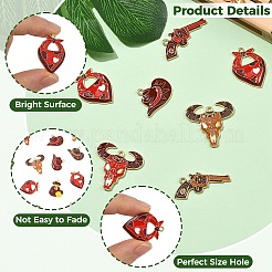 16 pendentif en alliage émaillé style cowboy de l'Ouest (8 styles)&nbsp;ENAM-YW0009-30