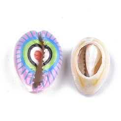 Perle di conchiglia stampate di ciprea&nbsp;X-SSHEL-T007-15E