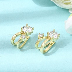 Boucles d'oreilles manchette en laiton zircon cubique micro pavé&nbsp;CU-CBAE7DF-36G