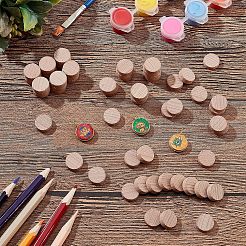 Pièces rondes en bois de hêtre&nbsp;WOOD-WH0119-05A