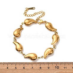 304 Edelstahl-Gliederarmbänder in Tropfenform für Damen&nbsp;BJEW-L706-05G