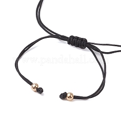 Pulseras trenzadas de cordón de nailon con cuentas de vidrio ajustables contra el mal de ojo&nbsp;BJEW-MZ00085
