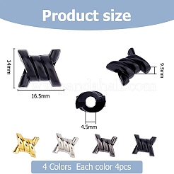 16 pz 4 colori ciondoli per lacci delle scarpe in lega&nbsp;FIND-HS0001-17