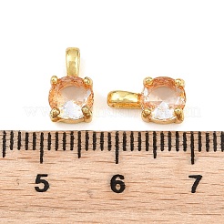 Messing Pflaster Glas Charms&nbsp;KK-K340-46G-09