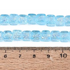 Perles à la main en verre de feuille brins&nbsp;FOIL-Q002-04C