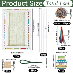 Kit fai da te per cornice per foto con bouquet di fiori e bottoni&nbsp;DIY-WH20001-72D