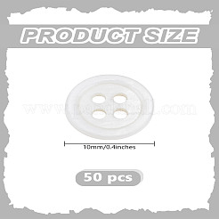 50 Stück Muschelknöpfe mit 4 Löchern&nbsp;BUTT-LP0001-02