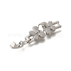 Messing Micro Pave klare Zirkonia Falte über Verschlüsse&nbsp;KK-R222-07P