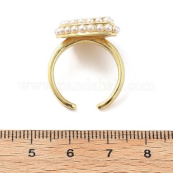 Fingerringe aus ABS-Kunststoff mit Perlen&nbsp;RJEW-L128-02G