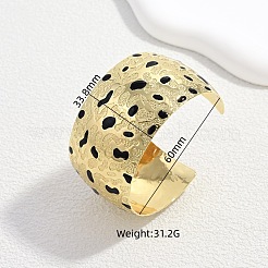 Bracciali rigidi in ottone smaltato con stampa leopardata&nbsp;WGB0BD1-01
