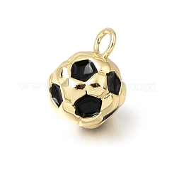 Pendentifs en laiton émail noir&nbsp;KK-Z163-02G-B