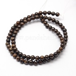 Bronzite naturale fili tallone rotondo&nbsp;G-P128-68-4mm