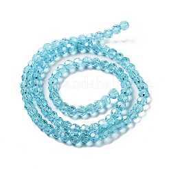 Placcare trasparente perle di vetro fili&nbsp;EGLA-A035-T4mm-A08