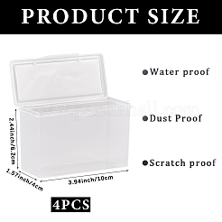 Boîtes de rangement pour cartes en plastique avec couvercles à charnière&nbsp;LS-CON-WH20010-06A