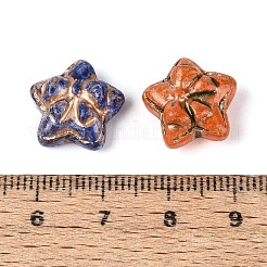 Picasso-Backfarbe und mit Goldmetall durchzogene Glasperlen&nbsp;DGLA-T004-58M