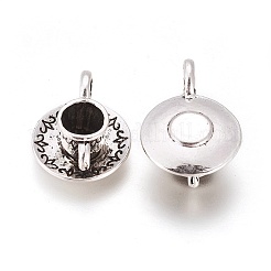 Pendenti della lega di stile tibetano tazza di caffè&nbsp;TIBEP-A13415-AS-RS