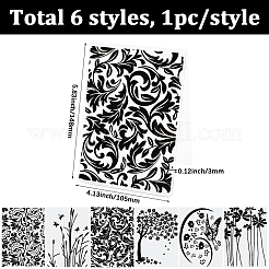 6 carpeta de relieve de plástico de 6 estilos&nbsp;DIY-SP0005-35