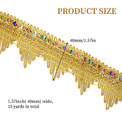 15 Yard Spitzenbesatz aus metallischem Polyester&nbsp;PW-WG69085-02
