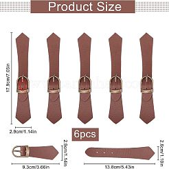 6 Stück Gürtelschnallen aus PU-Kunstleder&nbsp;AJEW-FG0001-57