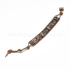 Bracciali cordone in pelle di vacchetta&nbsp;BJEW-R309-01B-12