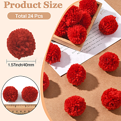24 Stück weicher Woll-Pompomball&nbsp;DIY-SC0031-31C-01