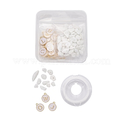 26pcs encantos del esmalte del alfabeto de la letra inicial redonda plana a ~ z&nbsp;DIY-FS0001-63