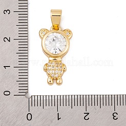 Ottone micro spianare pendenti zirconi&nbsp;KK-E108-32G