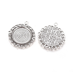 Colgante de estilo tibetano cabochon ajustes&nbsp;TIBEP-R129-AS-LF