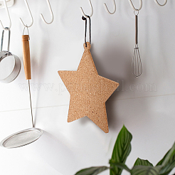 Tapis de tasse d'étoile de bois tendre&nbsp;DJEW-BC0001-07