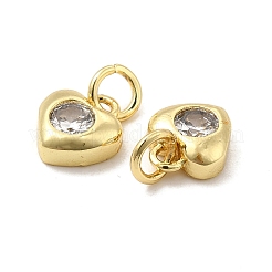 Latón micro pavimenta claro cubic zirconia encantos&nbsp;KK-E068-VB236