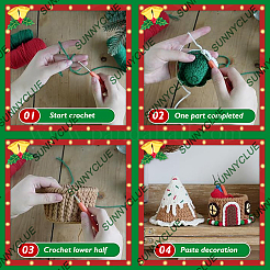 1 Set DIY-Häkelset mit Weihnachtsmotiv für Anfänger&nbsp;DIY-SC0027-78B