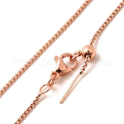 Collane scorrevoli regolabili con catena in ottone placcato a cremagliera da 1.5 mm per donne e uomini&nbsp;MAK-L044-35RG
