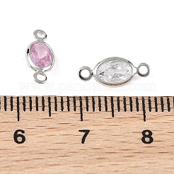 Ovale Verbindungsanhänger aus Messing mit Zirkonia-Pavé&nbsp;XGRQ2O871-439P