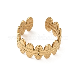 Sertissage de bague ouverte ovale en acier inoxydable 304&nbsp;SA-CBA37BC-07G