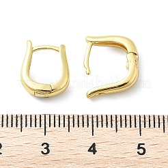 Orecchini a cerchio in ottone a forma di U&nbsp;EJEW-D311-105G