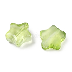 Cuentas de vidrio esmerilado pintado con spray transparente&nbsp;X2-GLAA-NH0003-01E