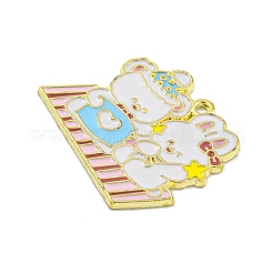 Pendenti smaltati in lega di cartone animato&nbsp;ENAM-Z015-04G-03