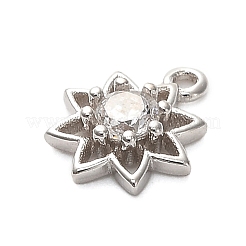 925 breloque étoile à 8 branches en argent sterling et oxyde de zirconium transparent&nbsp;STER-U009-06P