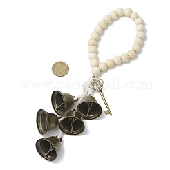 Perles en bois naturel suspendues à une porte&nbsp;HJEW-JM03358-01
