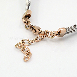 Pulseras de malla de acero inoxidable 304&nbsp;BJEW-D290-01