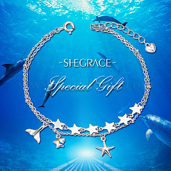 Bracelets multibrins en argent sterling plaqué rhodium&nbsp;JB552A