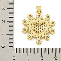 Ciondoli in ottone con placcatura a cremagliera con pavé di zirconi&nbsp;KK-U029-07G