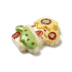 Cabochon decoden in resina opaca per la casa degli alimenti dei cartoni animati&nbsp;CRES-H001-01A