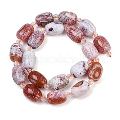 Naturelles feu crépitent agate perles brins&nbsp;G-K393-G02-12x16