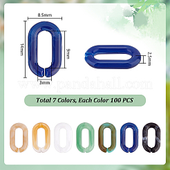 700pcs anneaux de liaison acryliques 7 couleurs&nbsp;OACR-PH0004-22