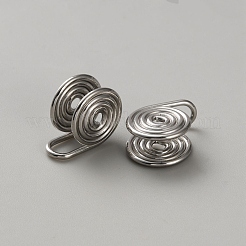 Orecchini a polsino con cuscinetto a spirale in acciaio inossidabile 304&nbsp;EJEW-WH0098-06P