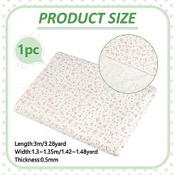 Tela de algodón con estampado de flores&nbsp;DIY-WH0504-985A