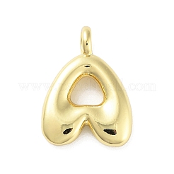 Pendenti con lettere a palloncino in ottone placcato a cremagliera&nbsp;KK-C050-01G